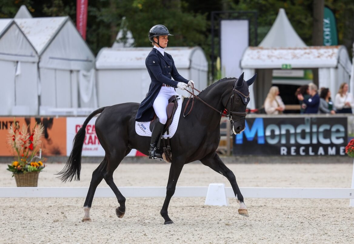 German rider Pia Leuwer with Jard during the dressage test. Photo © Ashley Claus.